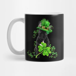 Lucky French Bulldog Shamrock St Patrick's Day Mug